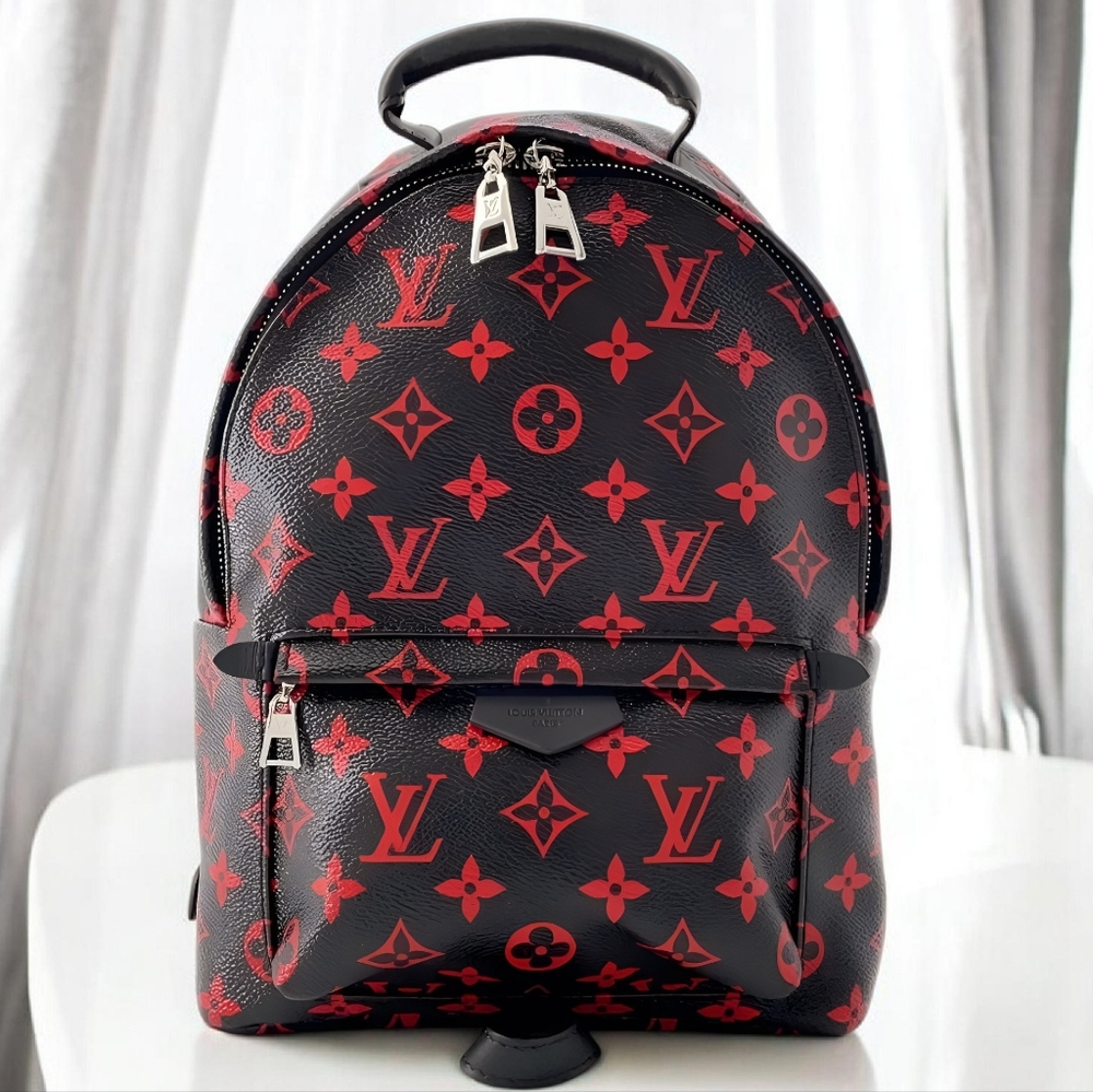 Louis Vuitton Black and Red Monogram Mini Backpack